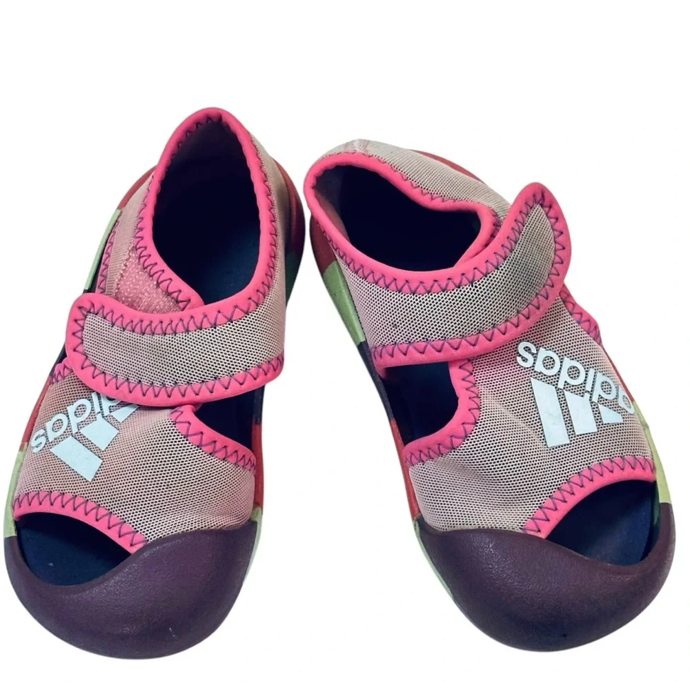 Adidas Kids Pink and Purple Sandals 6.5 k